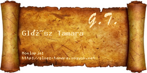 Glósz Tamara névjegykártya